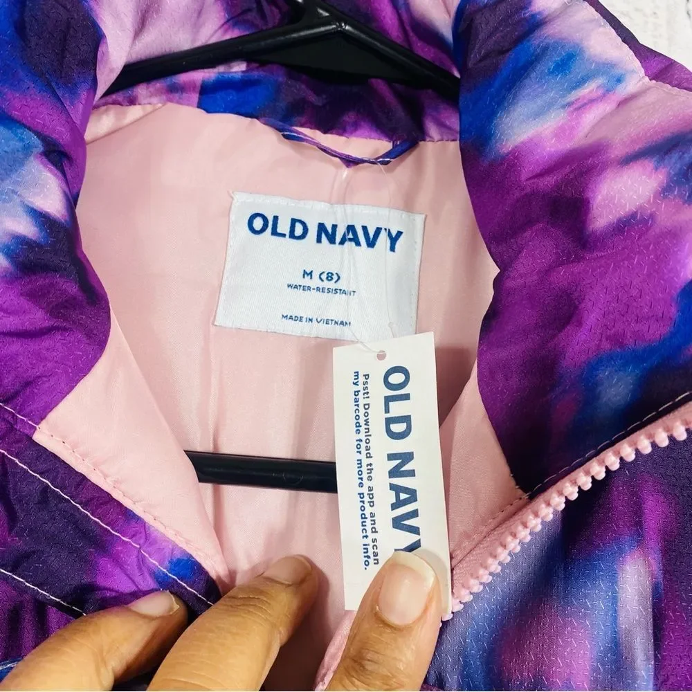 Old Navy Girls Purple and Blue Water-Resistant Vest Size M-8